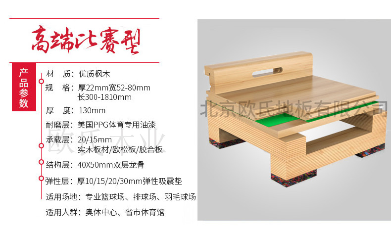 籃球場(chǎng)楓木運(yùn)動(dòng)地板的質(zhì)量好壞區(qū)分方法